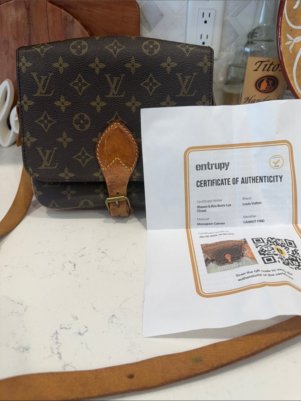 VINTAGE LV MONOGRAM WITH COA